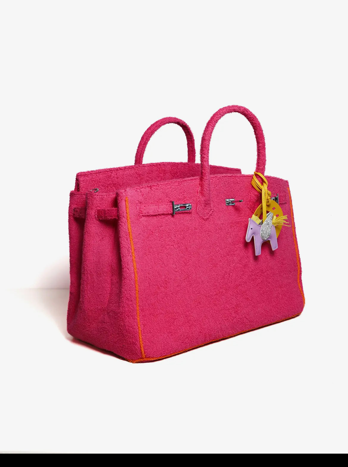Terrycloth Tote Bright Rose Small
