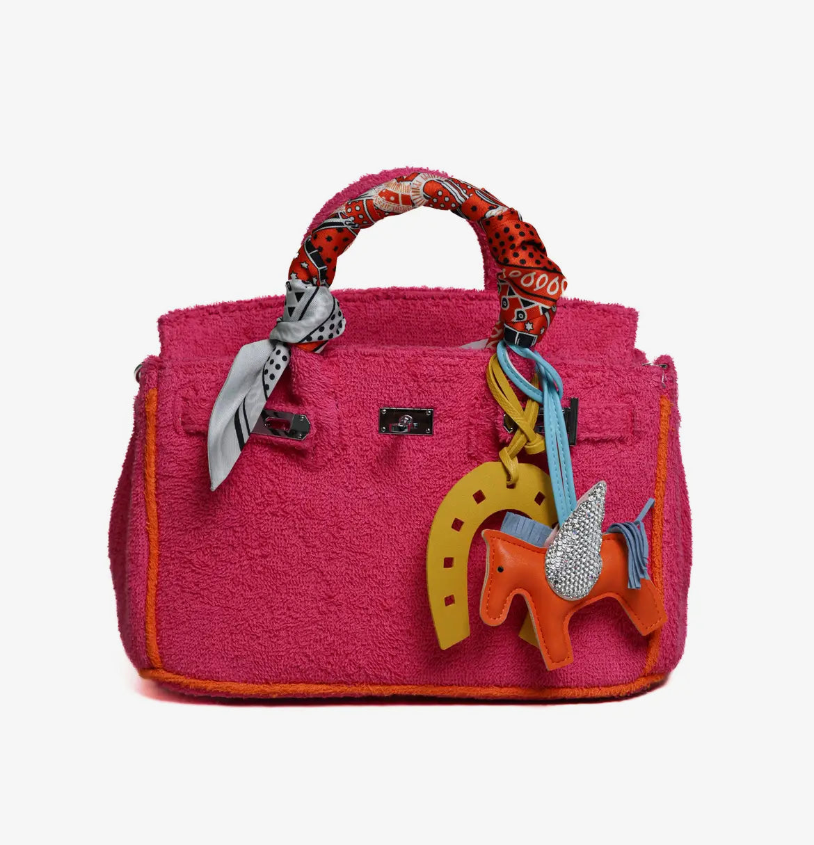 Terrycloth Tote Bright Rose Small