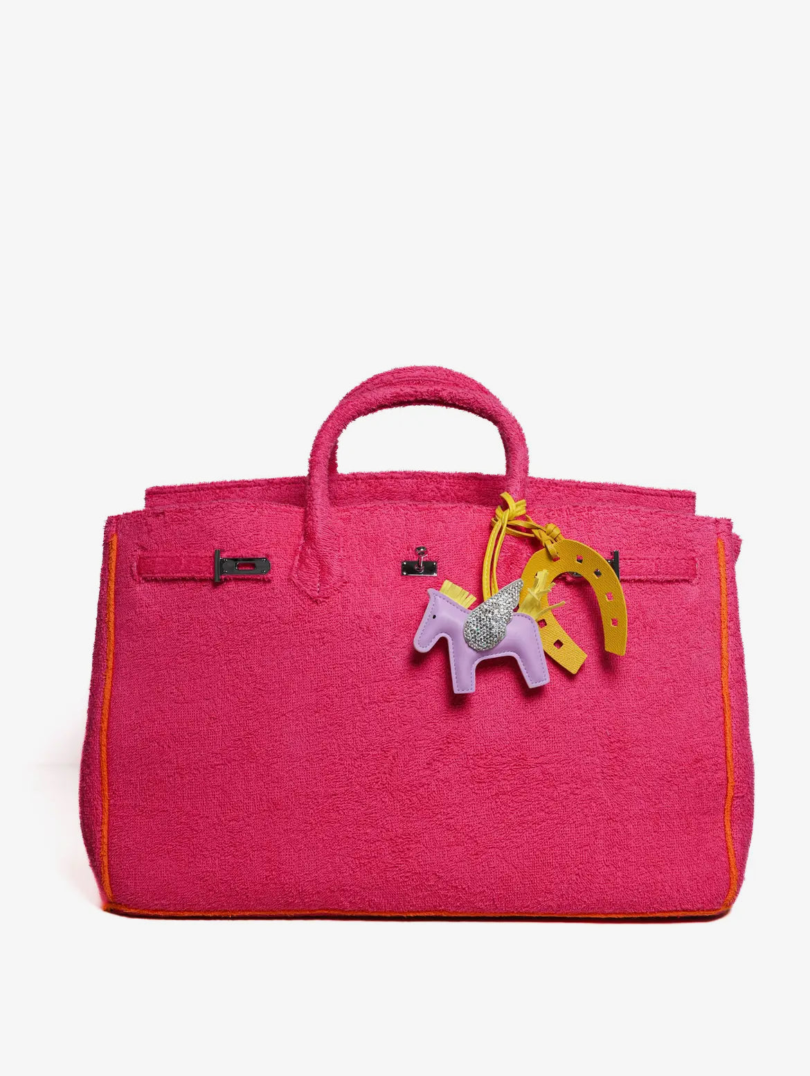 Terrycloth Tote Bright Rose Small